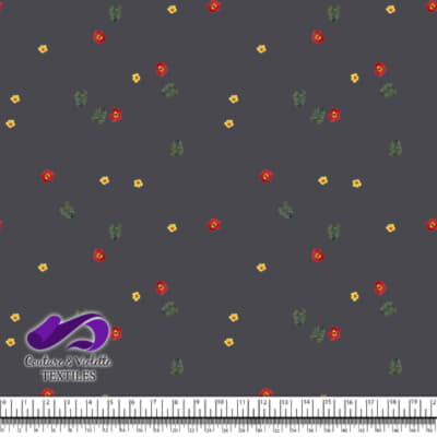 Tropical - hibiscus minimalist - Anthracite