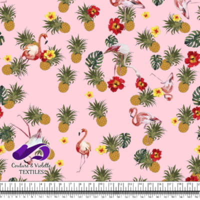 Tropical - Flora & Flamingos - Pink