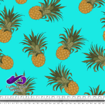 Tropical - Ananas - Blue tiffany