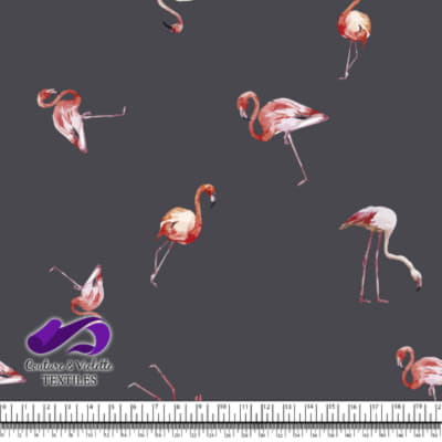 Tropical - Minimalist flamingo - Anthracite