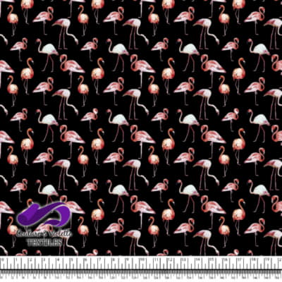 Tropical - Flamingos - Black