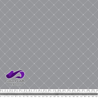 Faux matelassé - White - Ultimate gray