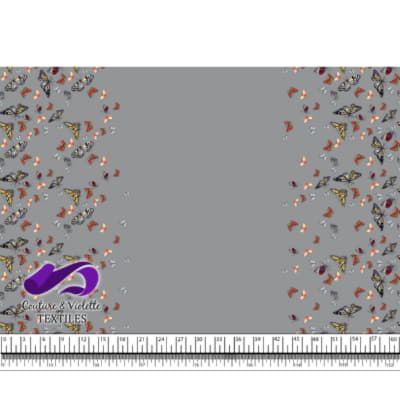 Butterfly - Border - Ultimate gray