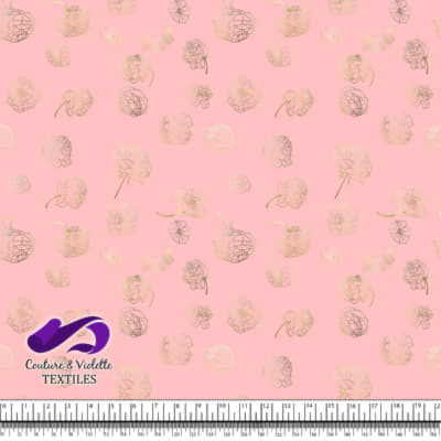 Autumn flowers - Gold - Frist blush pink