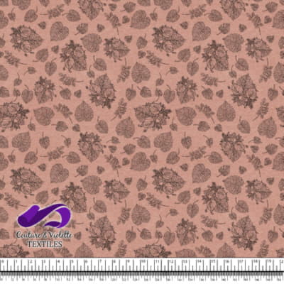 Monstera - Outline black - Dusty pink