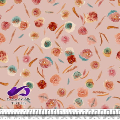 Monstera - Roses - Plastered pink