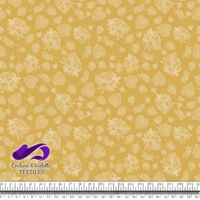 Monstera - Outline white - Military gold