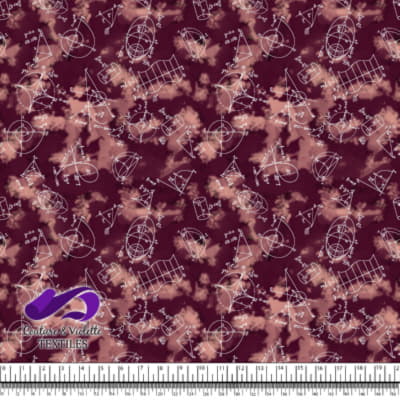 Techno - Mathematics - White on red background