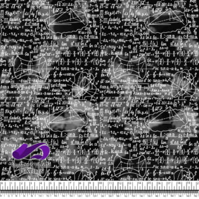 Techno - Algebra - White on black background