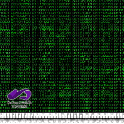 Techno - Binary - Green on black background