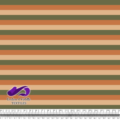 Rayures - Desert mist beige olive tomato cream